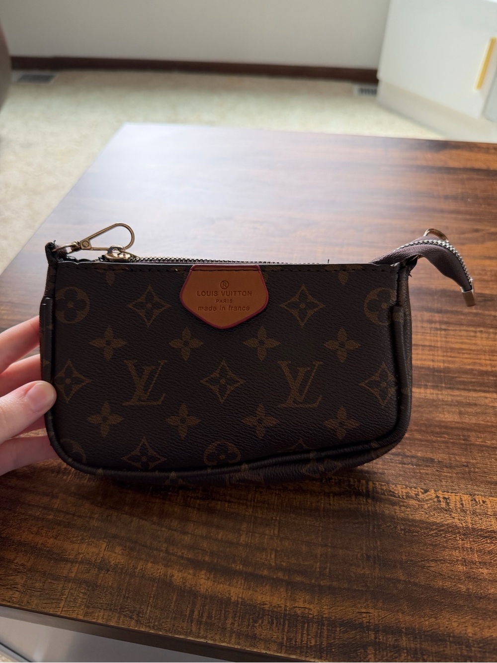 Louis Vuitton Monogram Mini Pochette in Brown and Gold